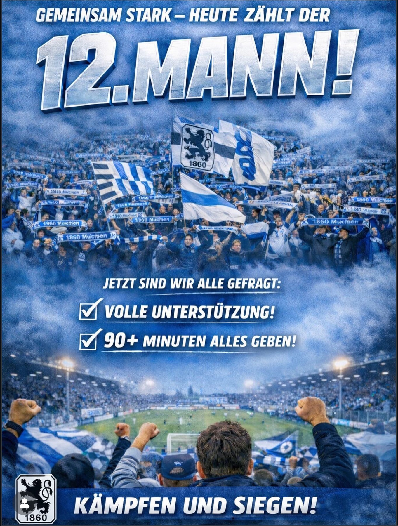 Du betrachtest gerade Präsidium des TSV 1860 München: „Heute zählt der 12. Mann!“