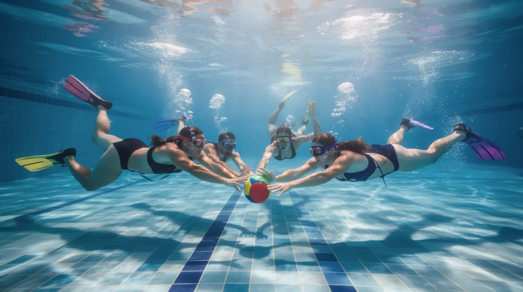 Außergewöhnliche Sportarten: Von High Heels Runs bis Kin-Ball 5 Unterwassersportarten