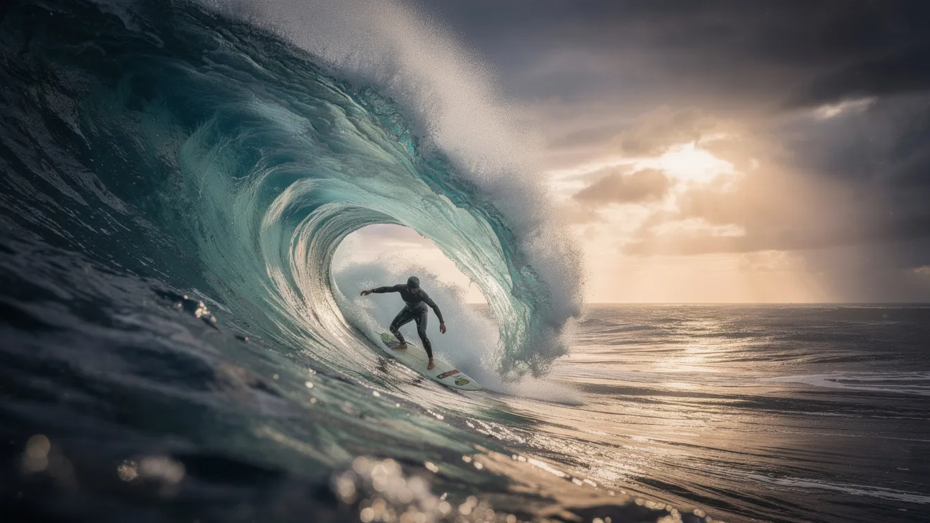 Extremsportarten: Adrenalin, Risiko und unvergessliche Abenteuer 1 Extremsportarten wie Big Wave Surfing bieten einen besonderen Adrenalinkick.
