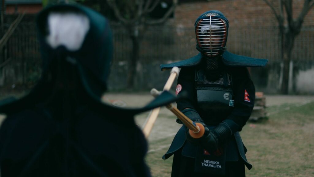 Kendo 4 Kendoka beim Training